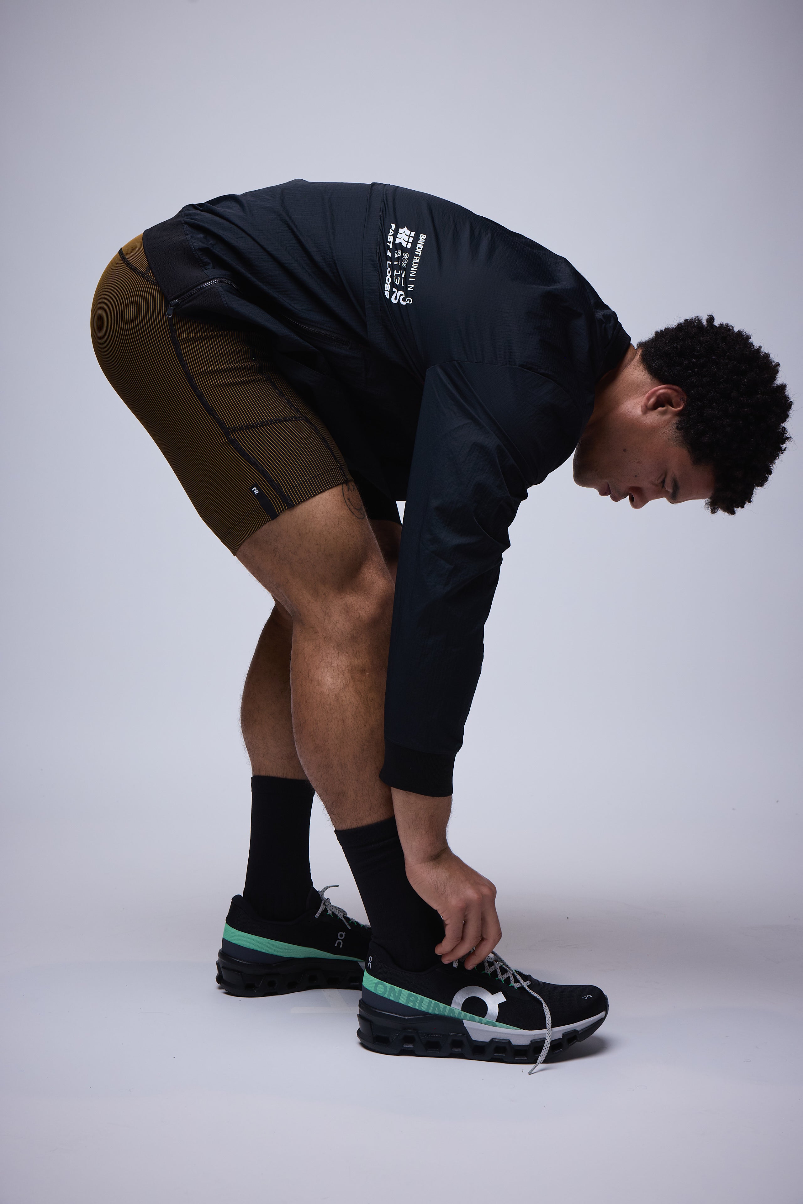 MENS STRIPED CADENCE™ 7 POCKET HALF TIGHTS