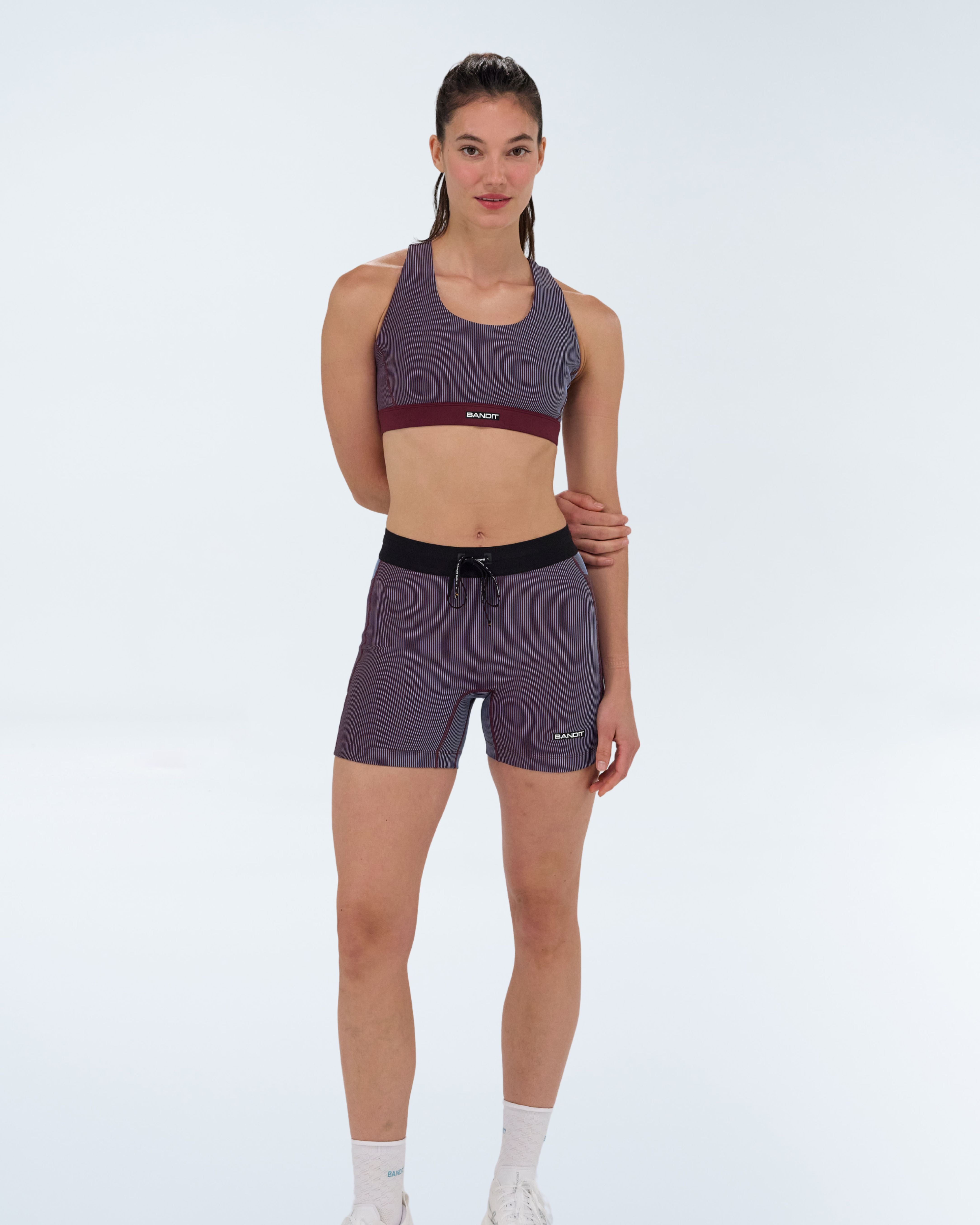 WOMENS STRIPED CADENCE™ 5" COMPRESSION SHORT