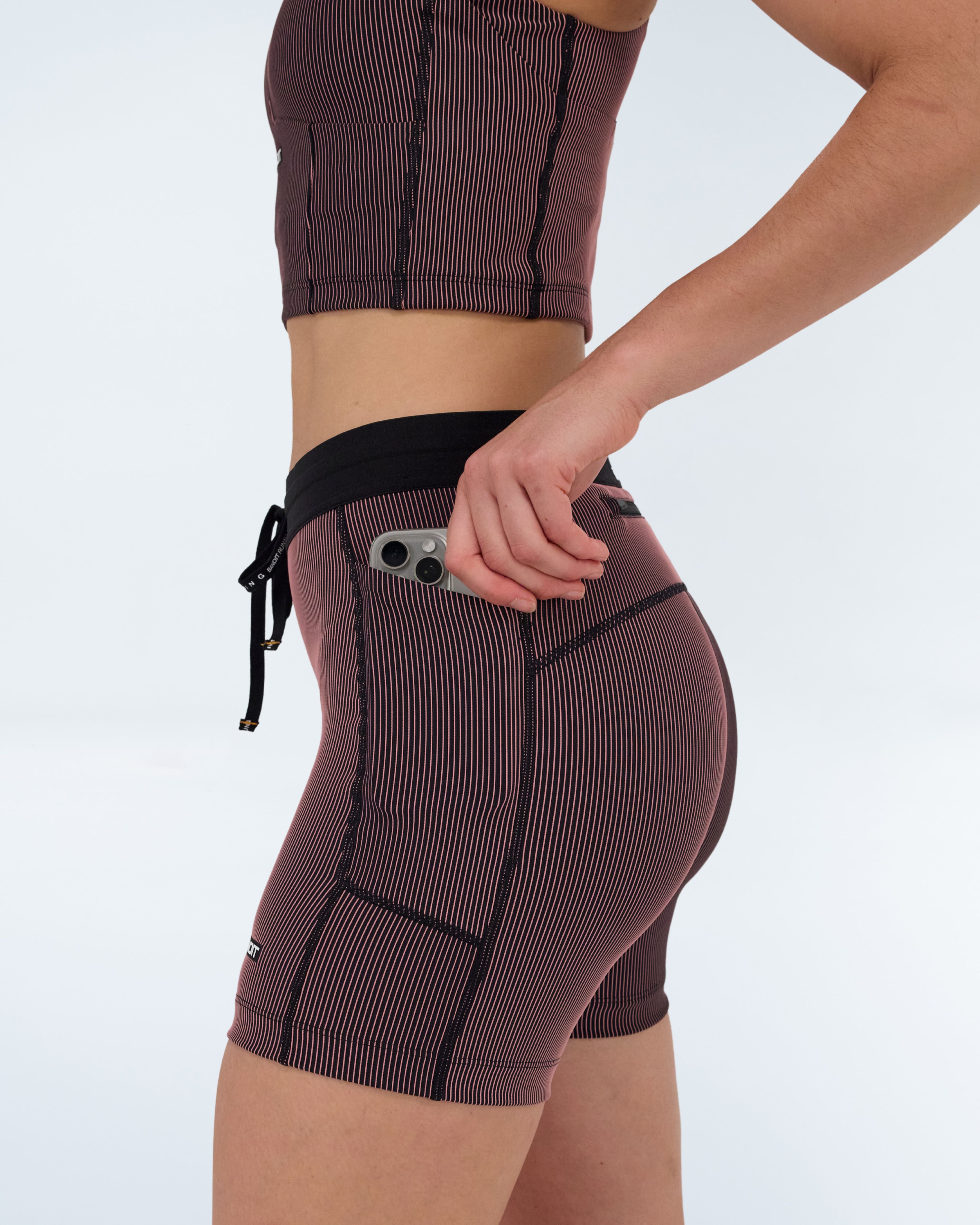 WOMENS STRIPED CADENCE™ 5" COMPRESSION SHORT