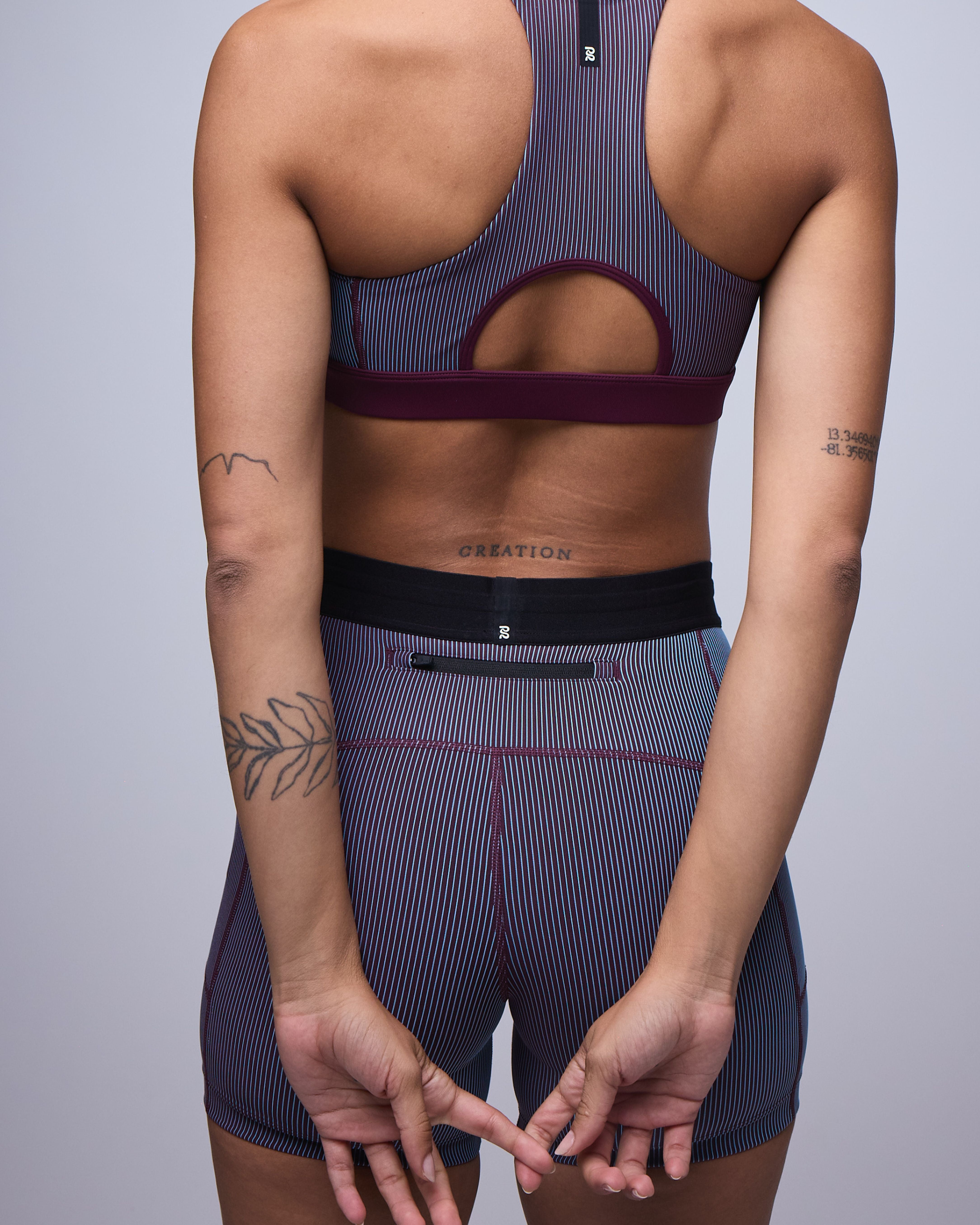 WOMENS STRIPED CADENCE™ 5" COMPRESSION SHORT