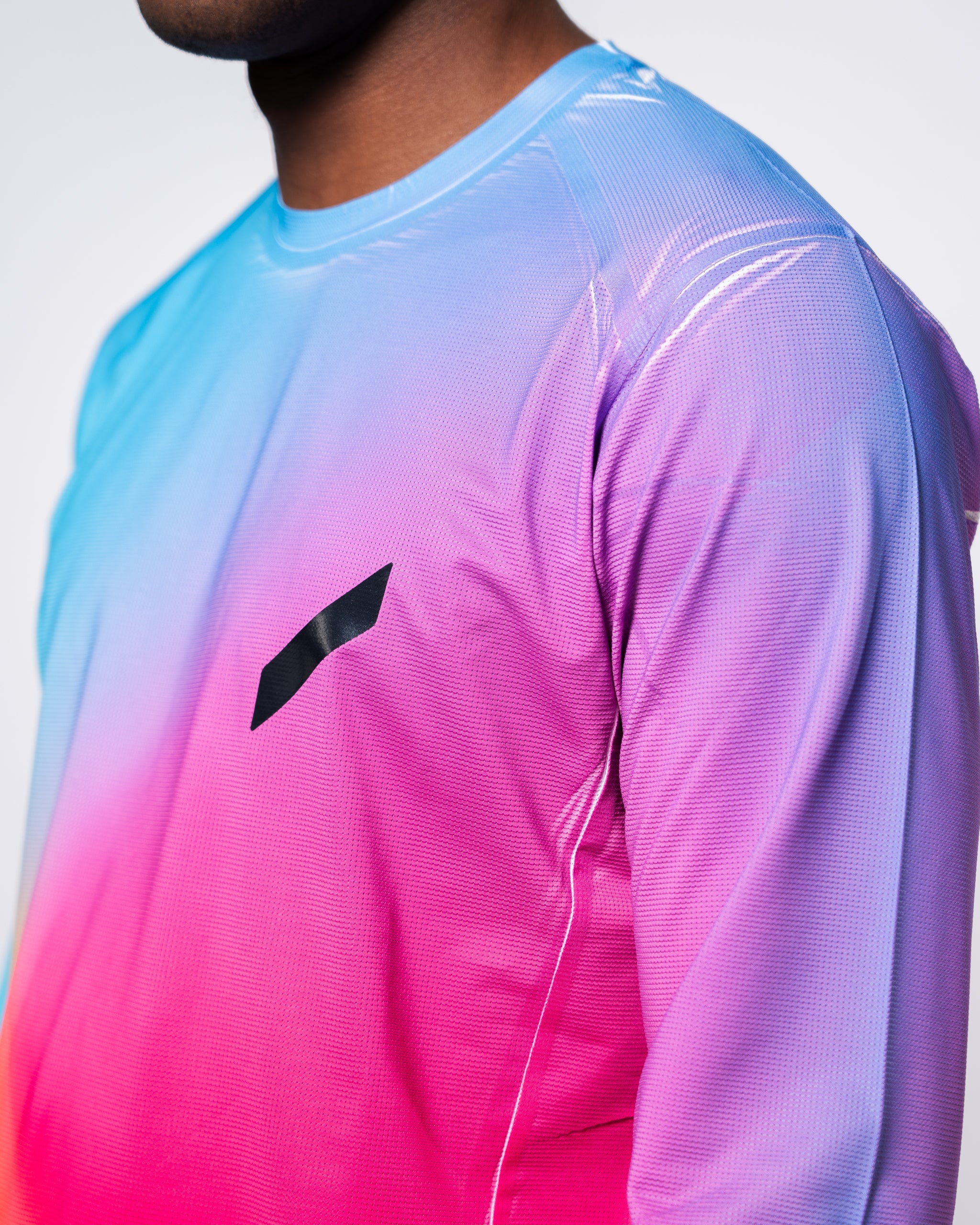 Mens Printed LS Tech T