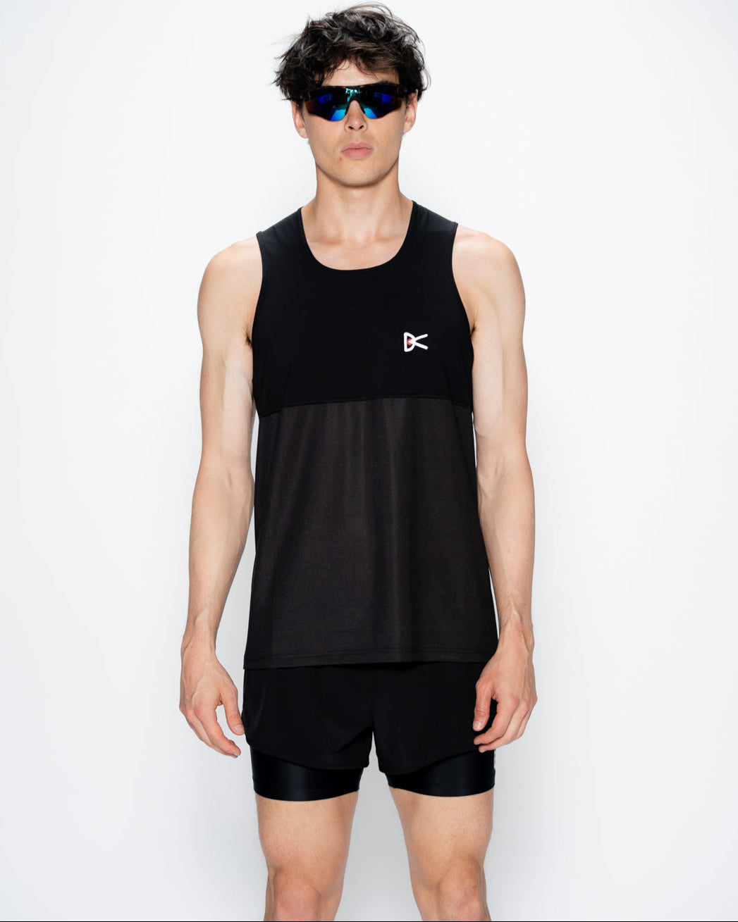 Mens Paneled Mesh Singlet