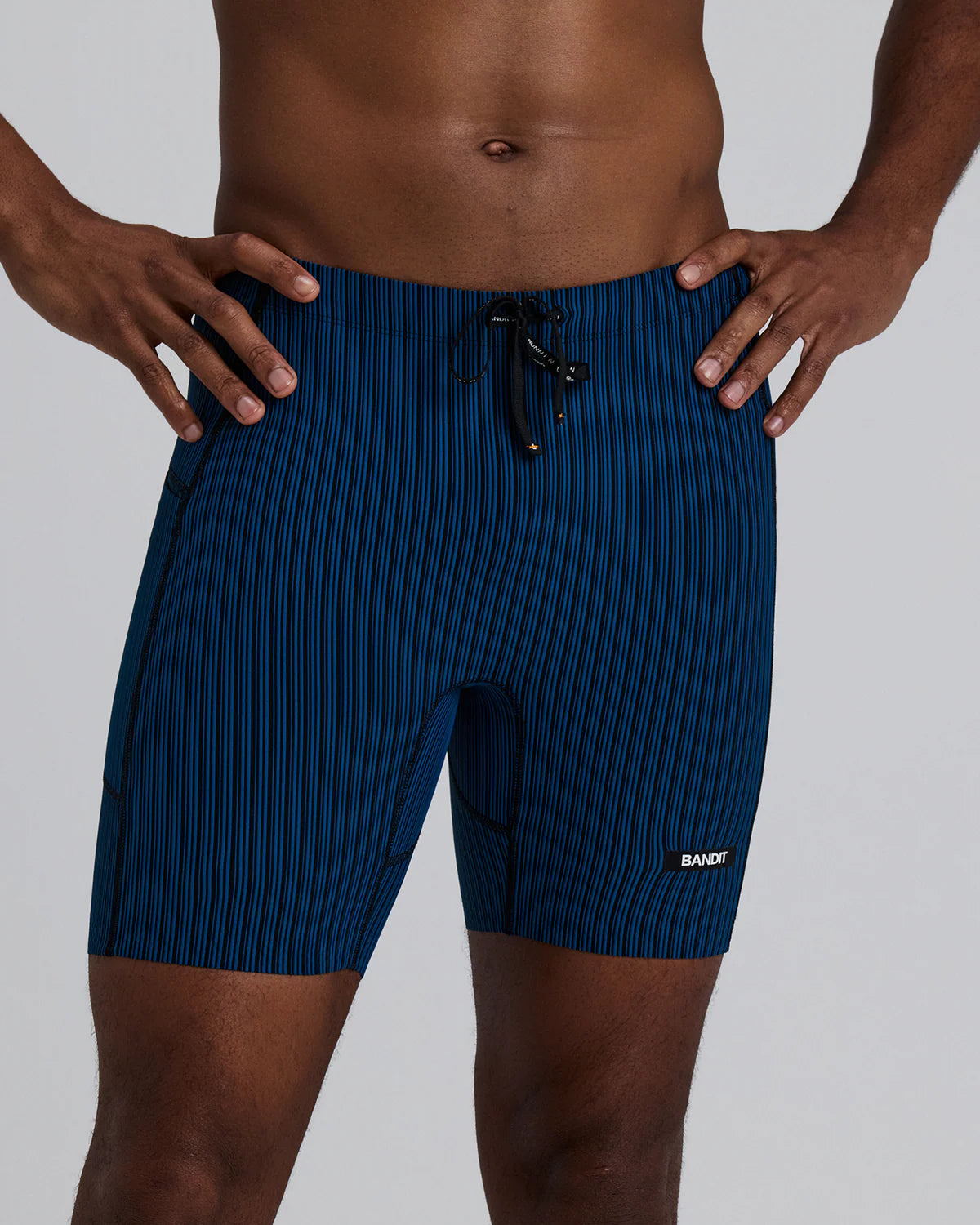 Mens Striped Cadence™ 7 Pocket Lined Quarter Tights