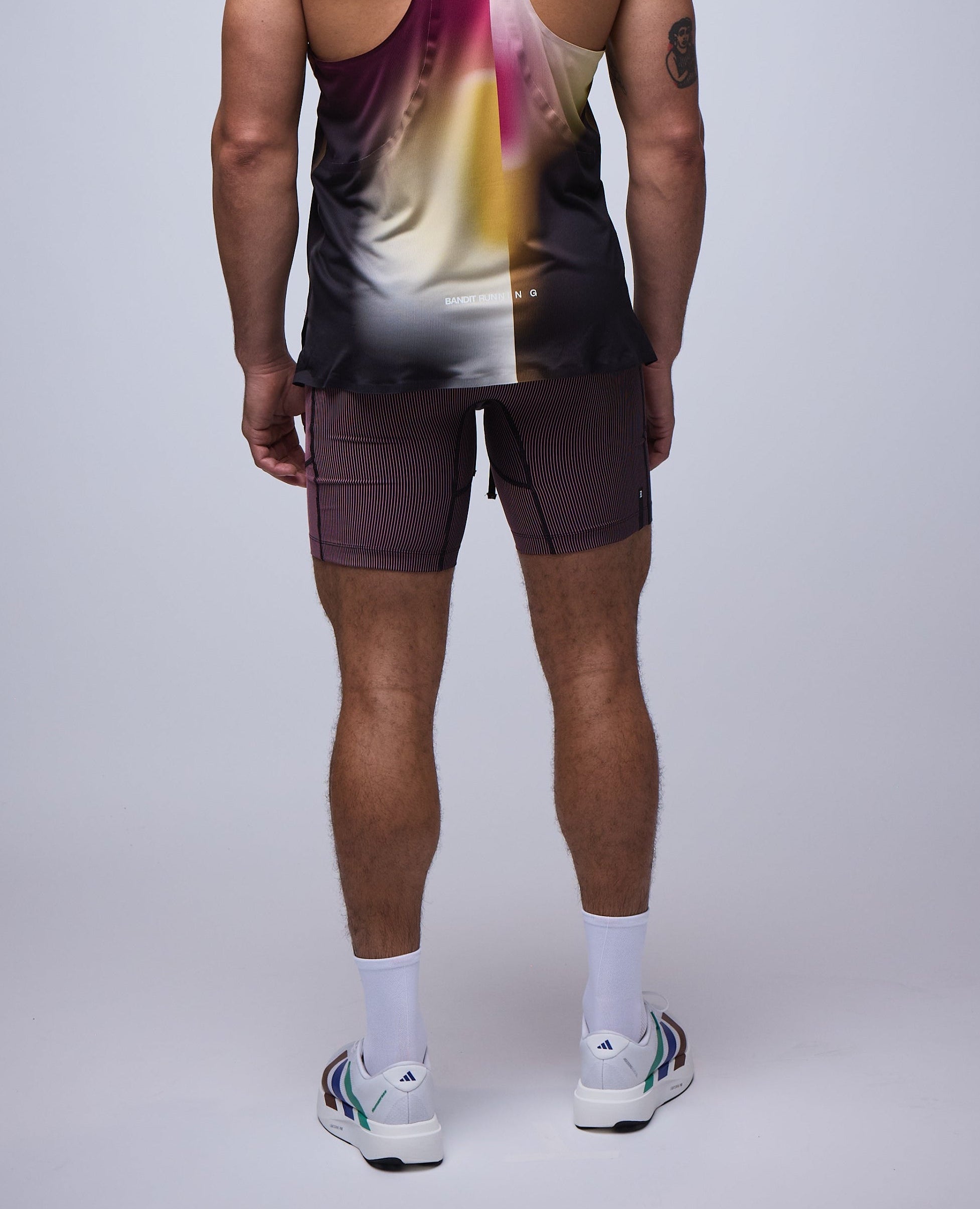 MENS STRIPED CADENCE™ 7 POCKET HALF TIGHTS