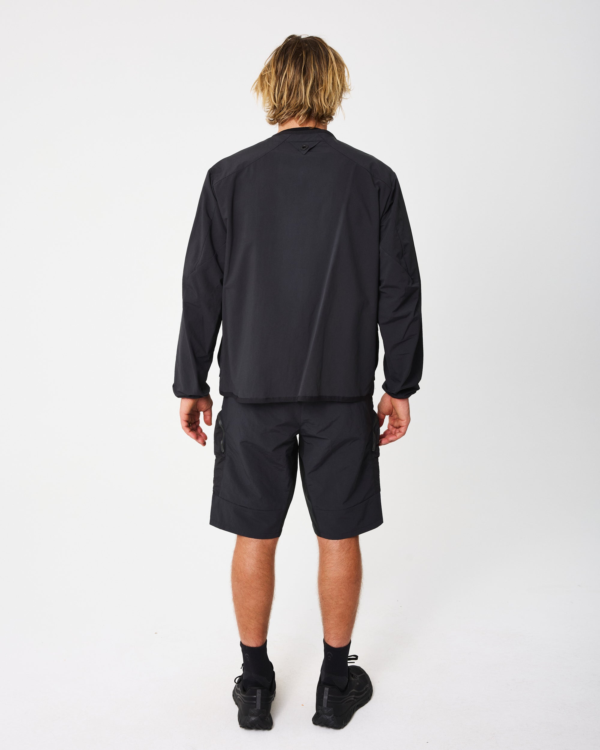 TAFFETA NO COLLAR BLOUSON JACKET