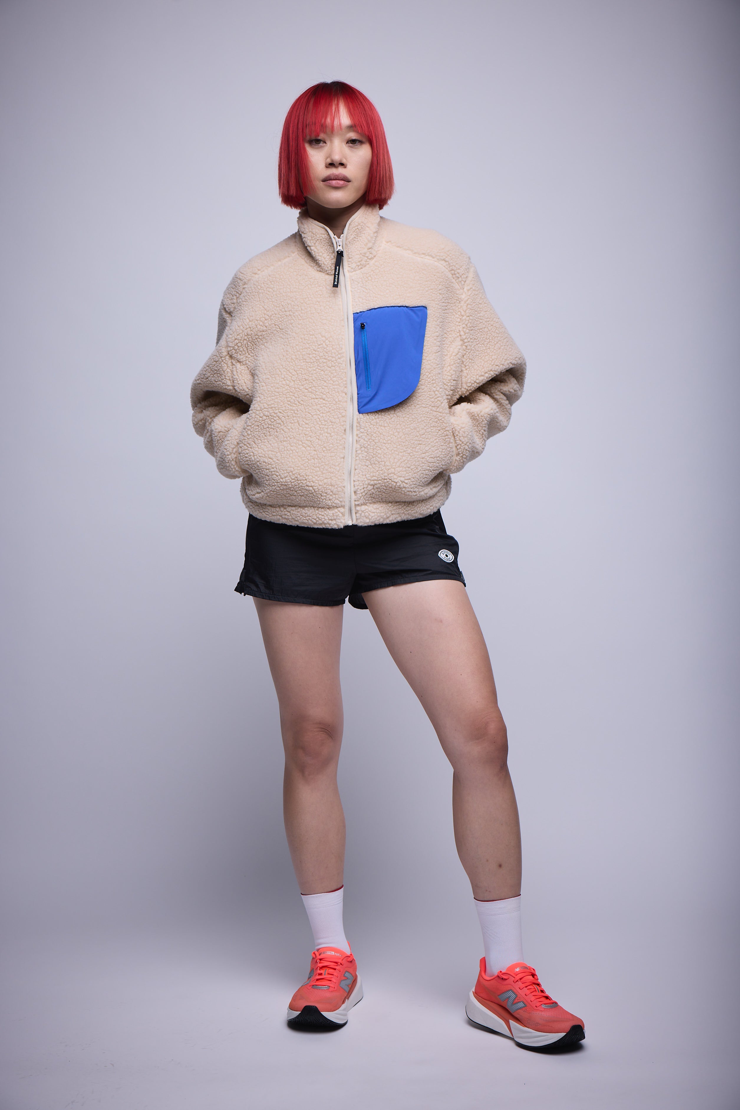 WOMENS CROPPED WOOL FLEECE JACKET