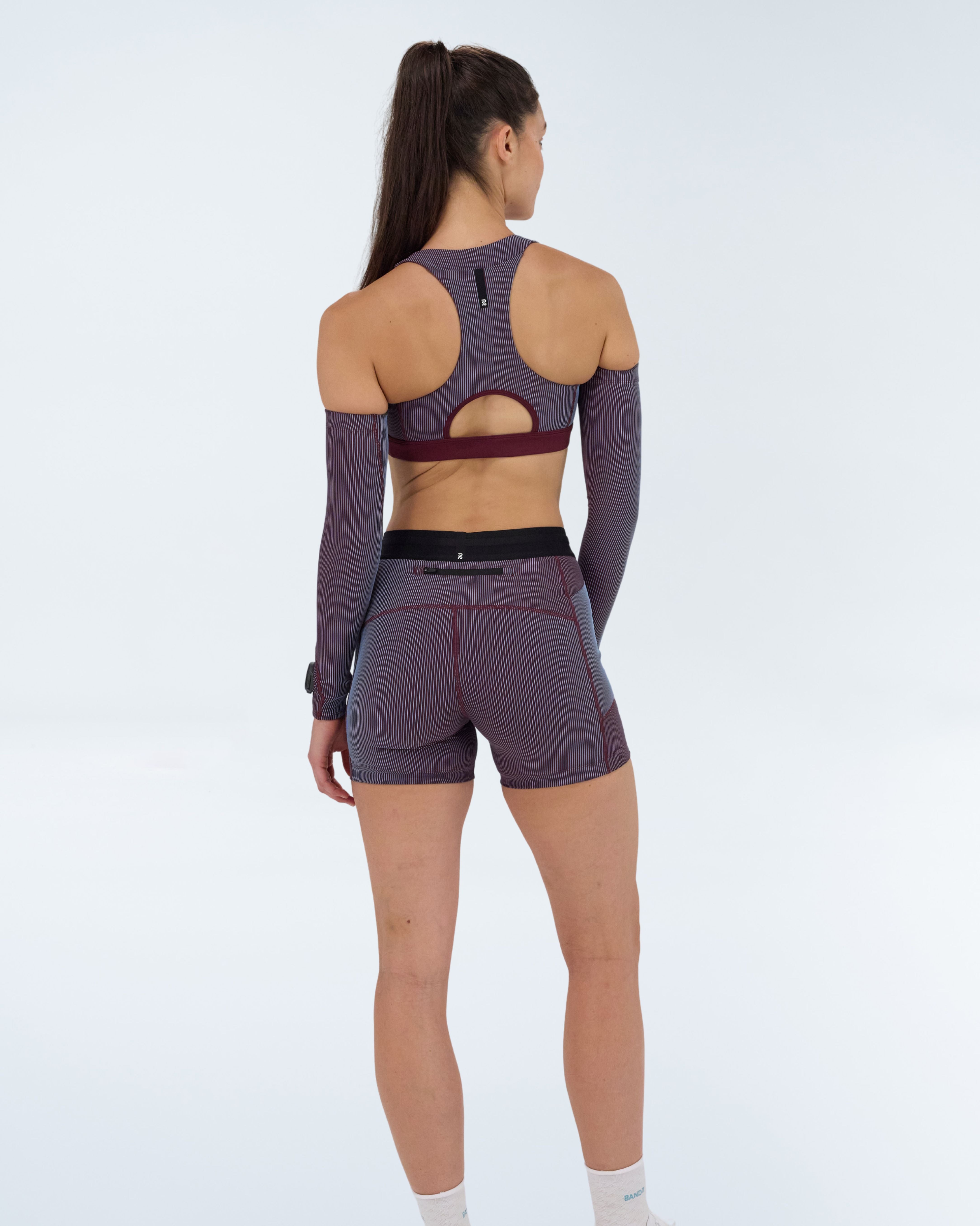 WOMENS STRIPED CADENCE™ 5" COMPRESSION SHORT