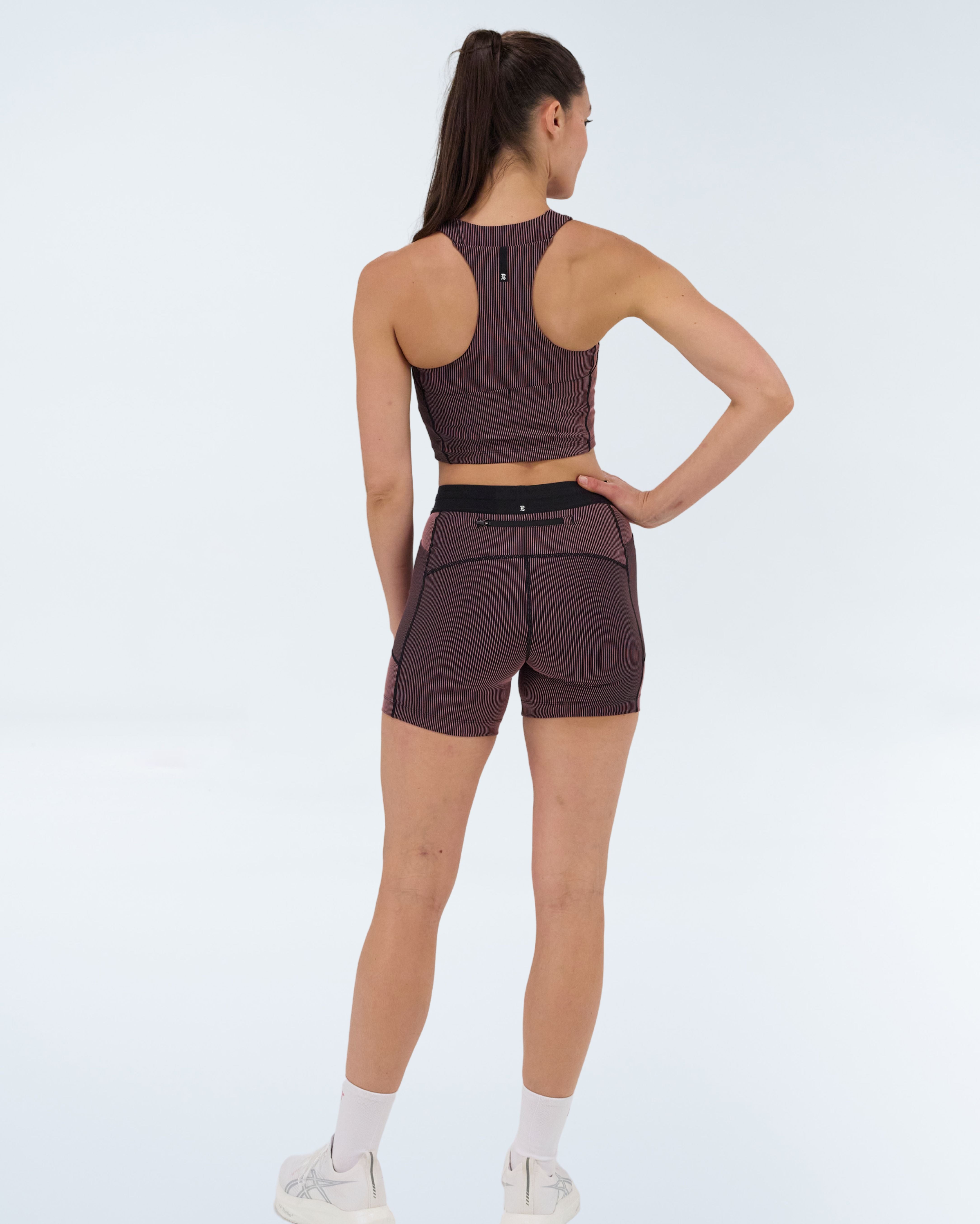 WOMENS STRIPED CADENCE™ 5" COMPRESSION SHORT