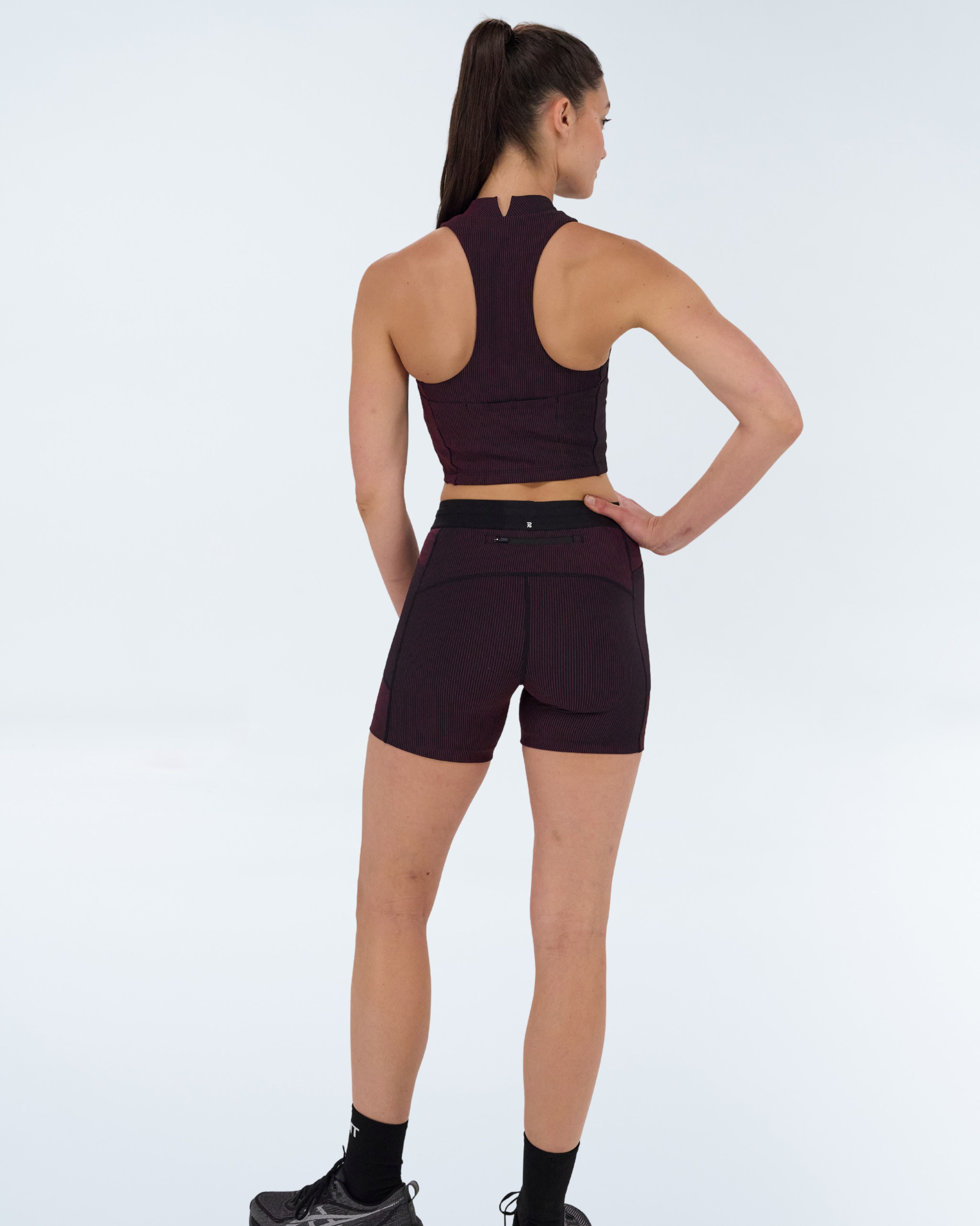 WOMENS STRIPED CADENCE™ 5" COMPRESSION SHORT