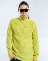 Mens Pace Flow Half Zip - Light Green