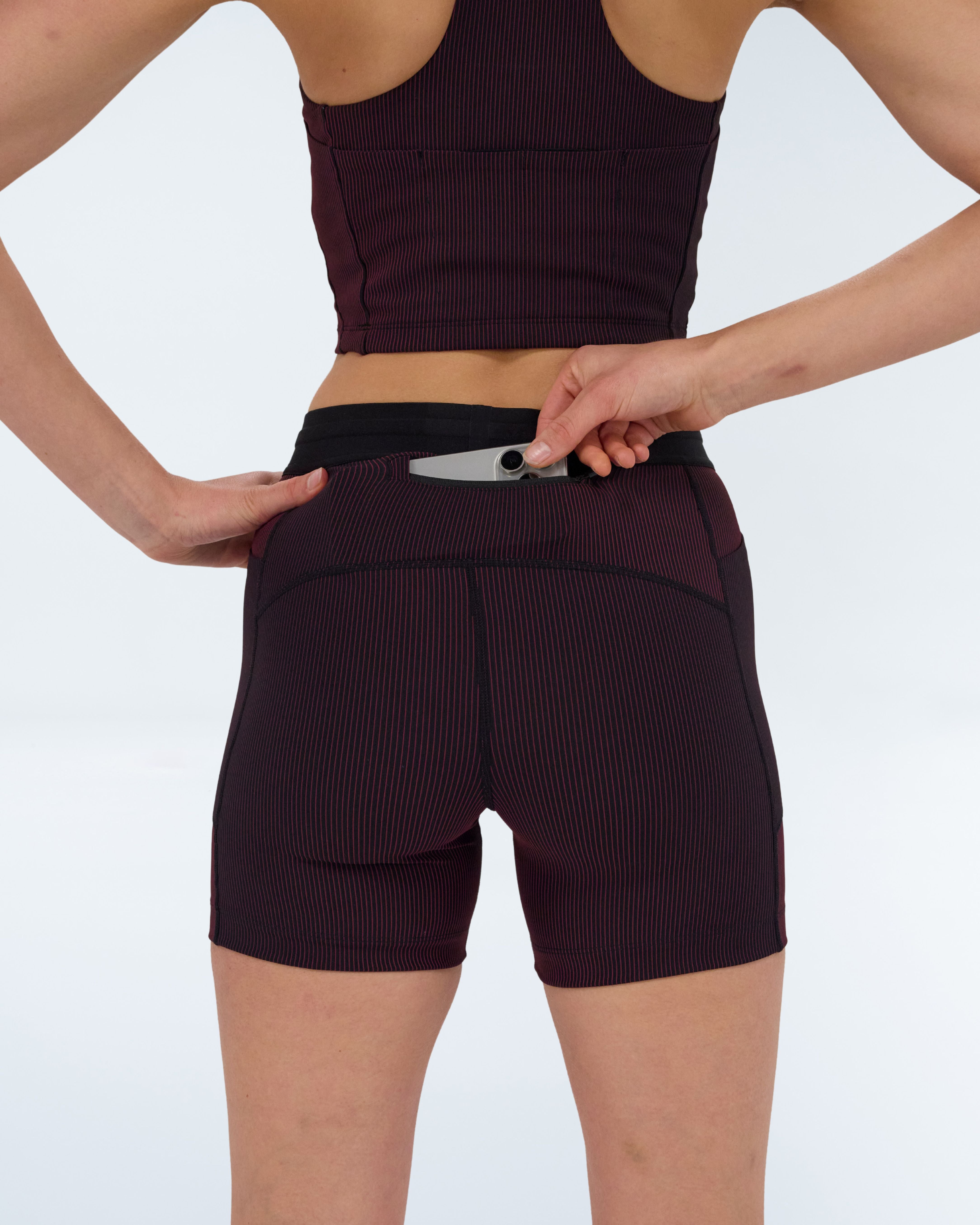 WOMENS STRIPED CADENCE™ 5" COMPRESSION SHORT
