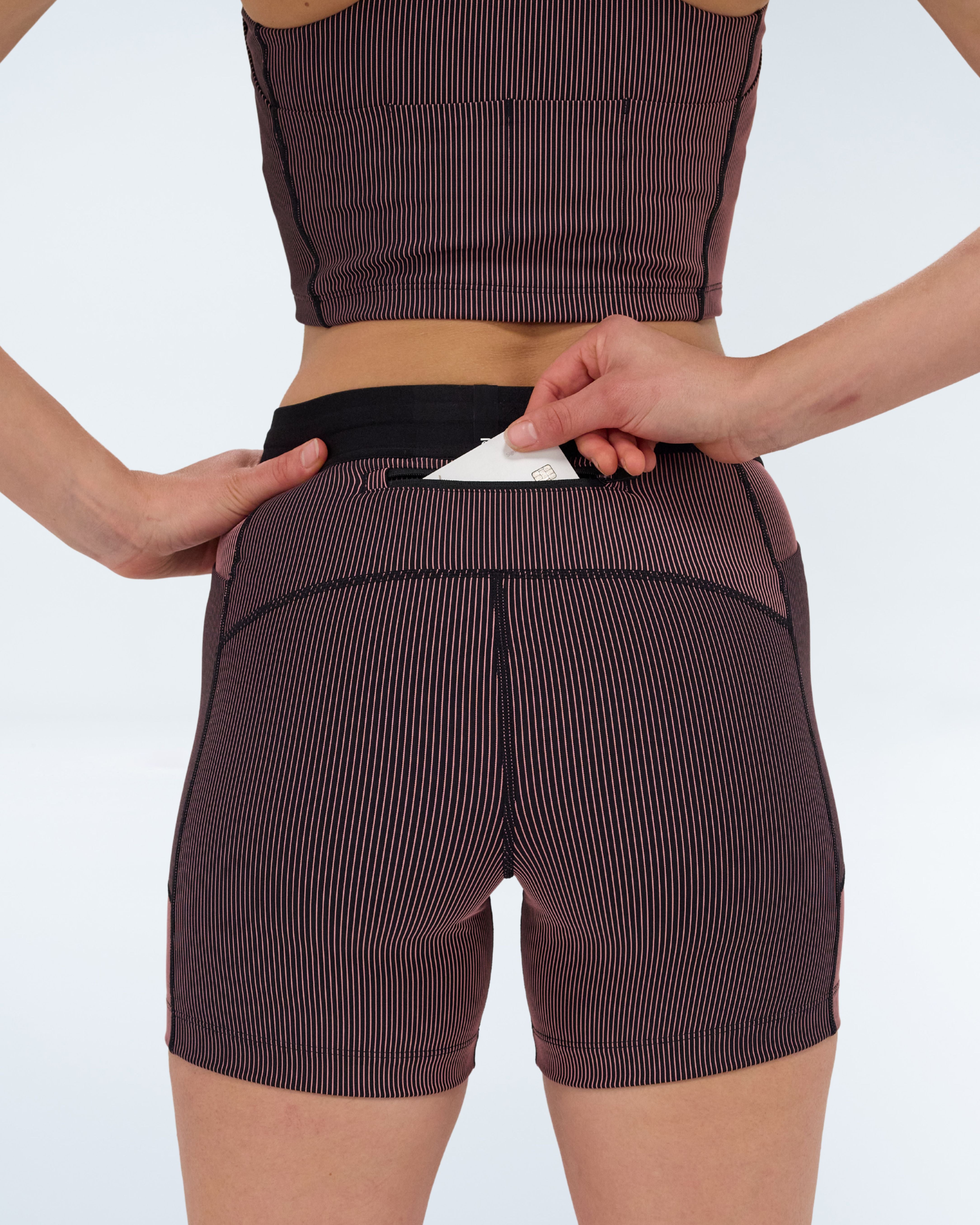 WOMENS STRIPED CADENCE™ 5" COMPRESSION SHORT