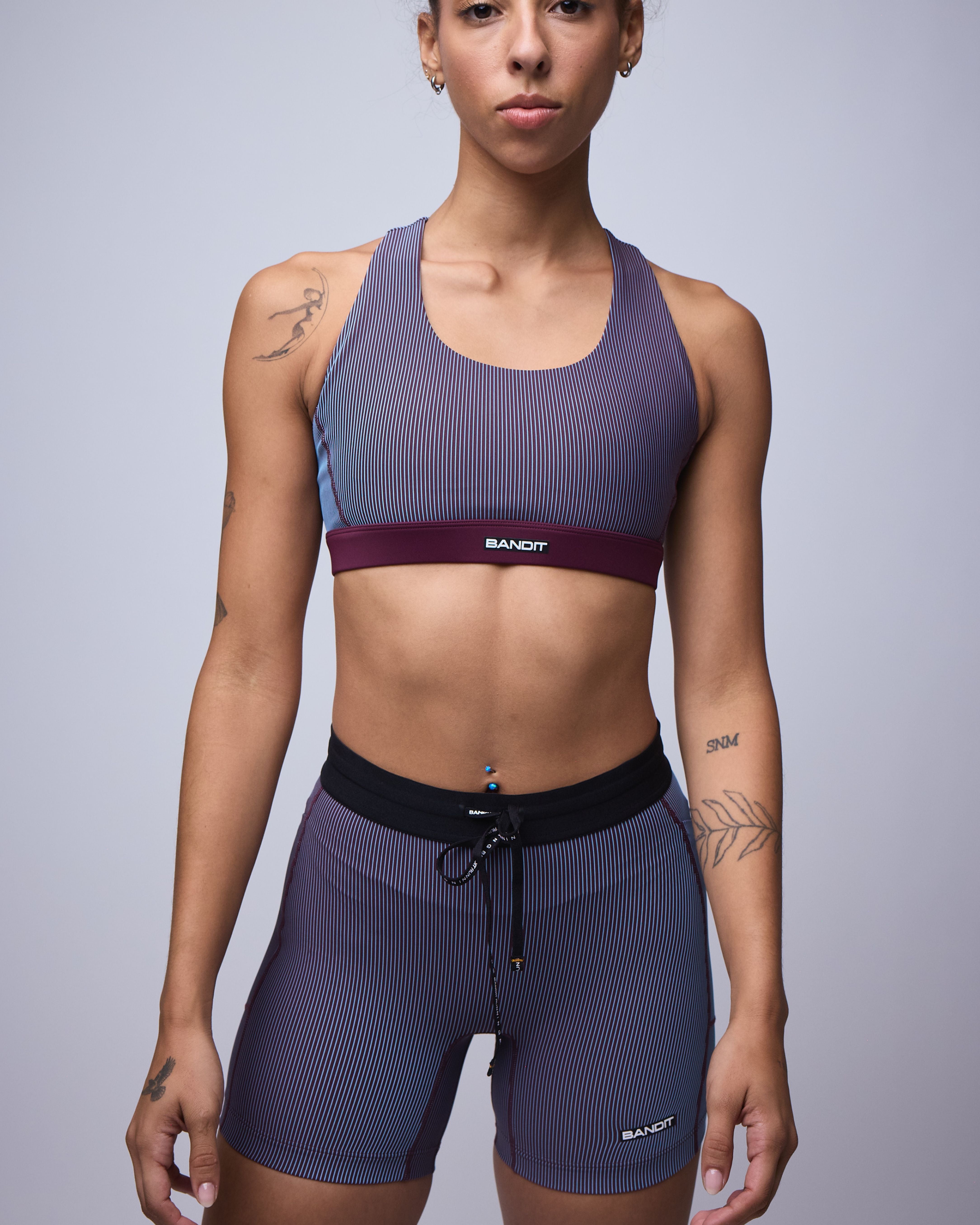 WOMENS STRIPED CADENCE™ 5" COMPRESSION SHORT