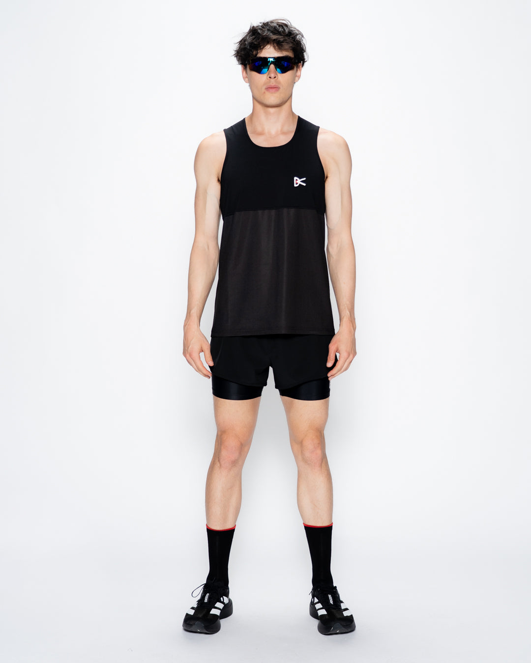 Mens Paneled Mesh Singlet