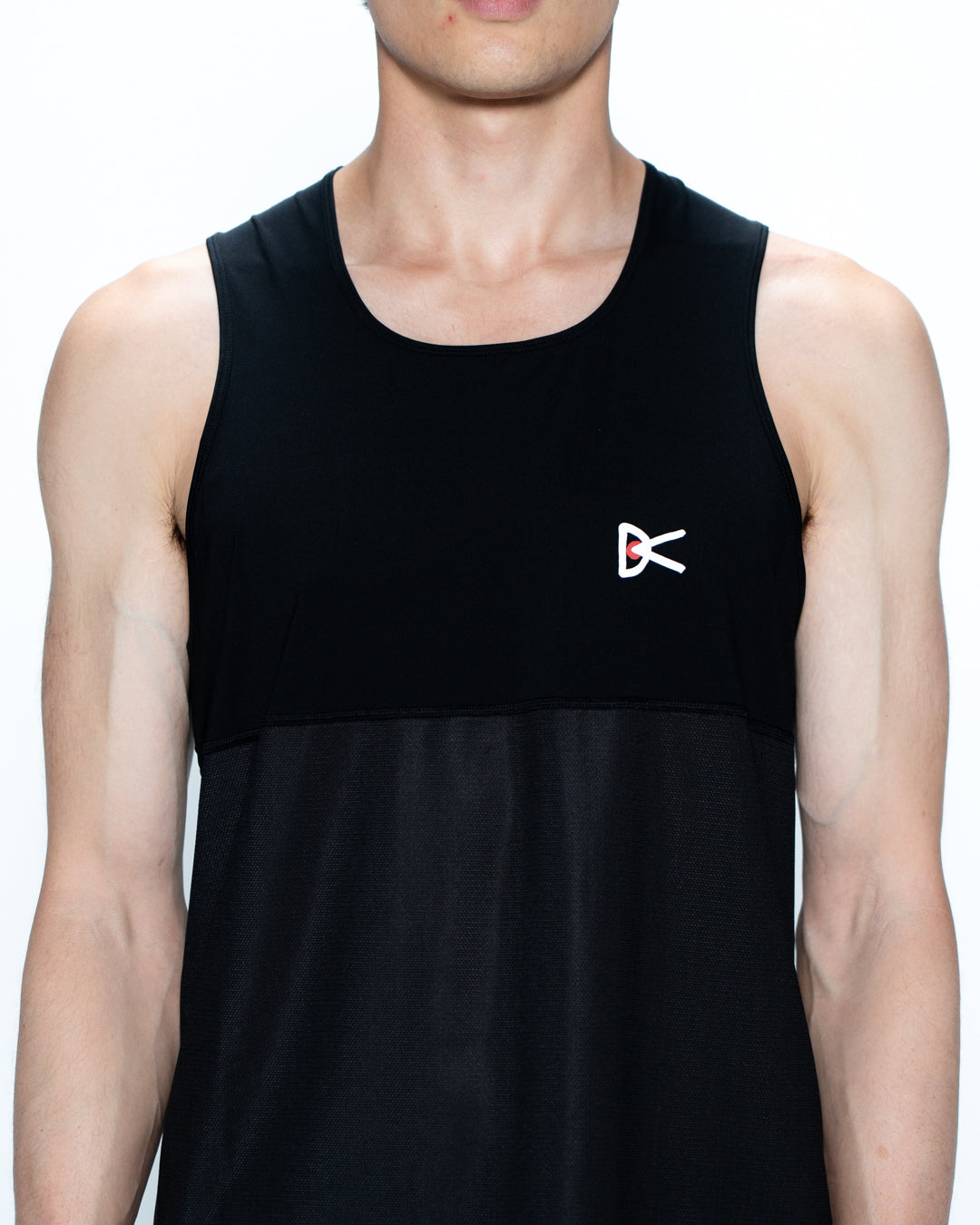 Mens Paneled Mesh Singlet