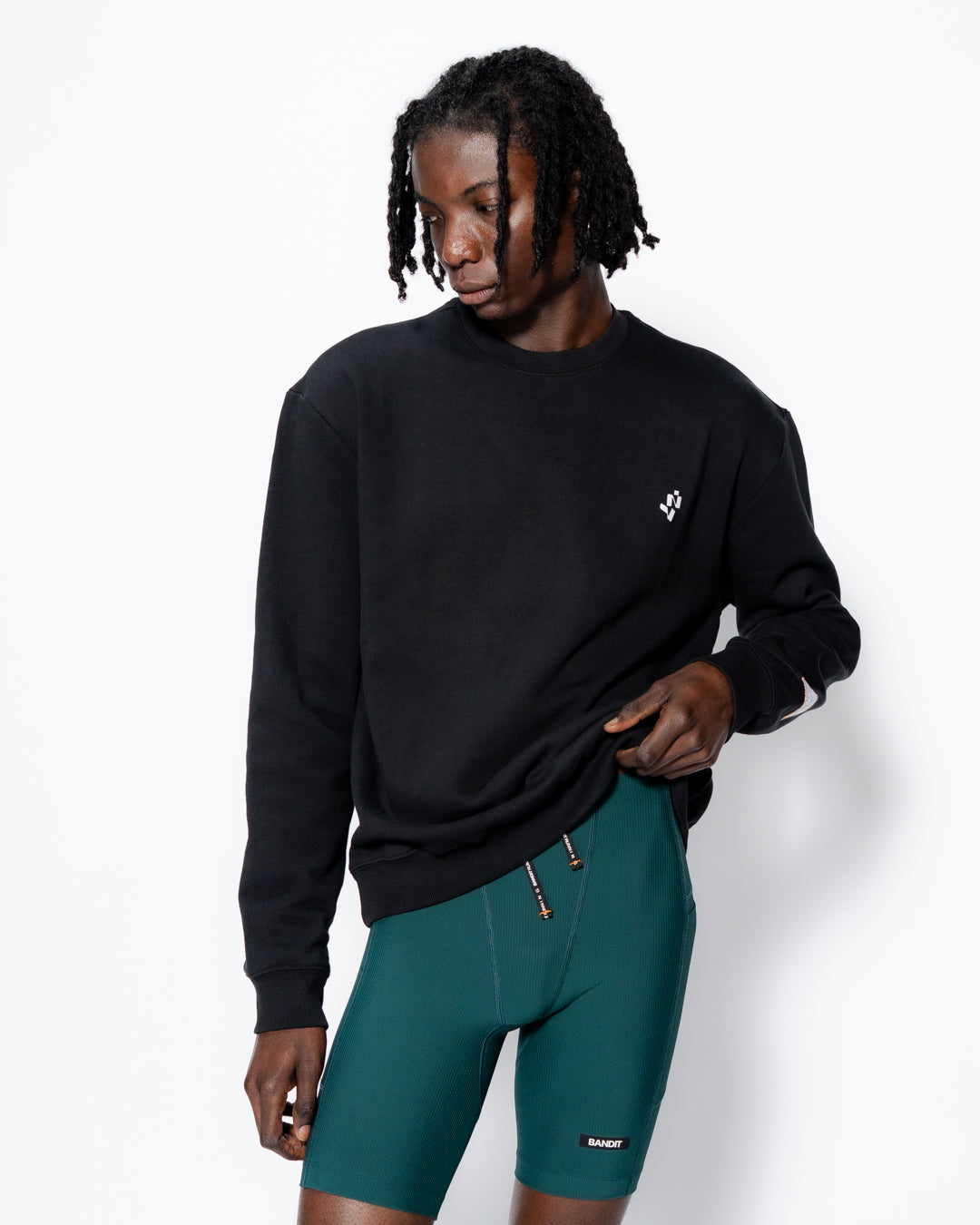 Classic Crewneck Sweatshirt  Abstract Grid - Unisex